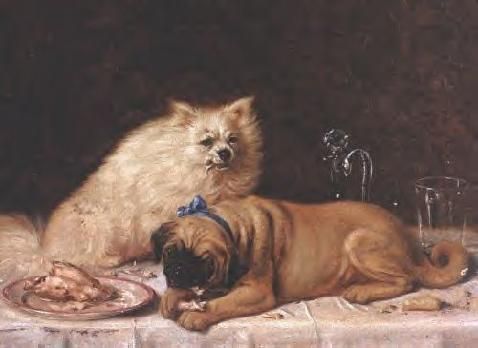 Horatio Henry Couldery -dinner-for-two-dog-art